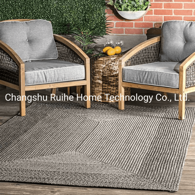 Modern Design Gradient Grey Colour Braided Polypropylene Rug China