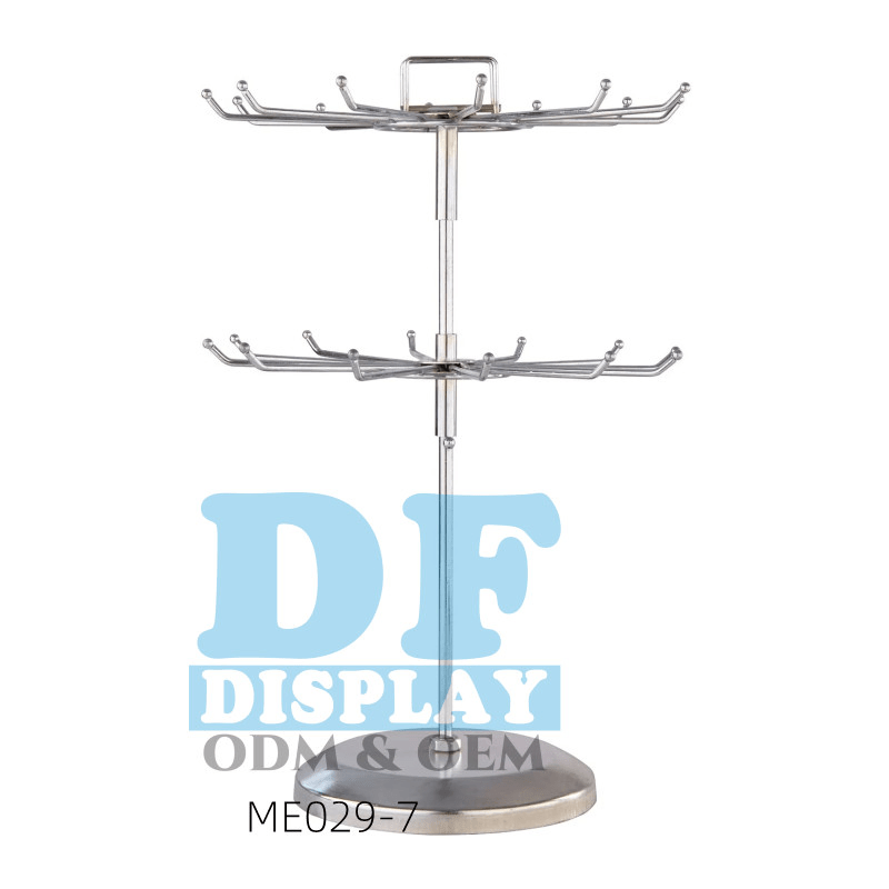 Keychain Display Rack Metal Counter Top Display Racks 3 Tier Charging