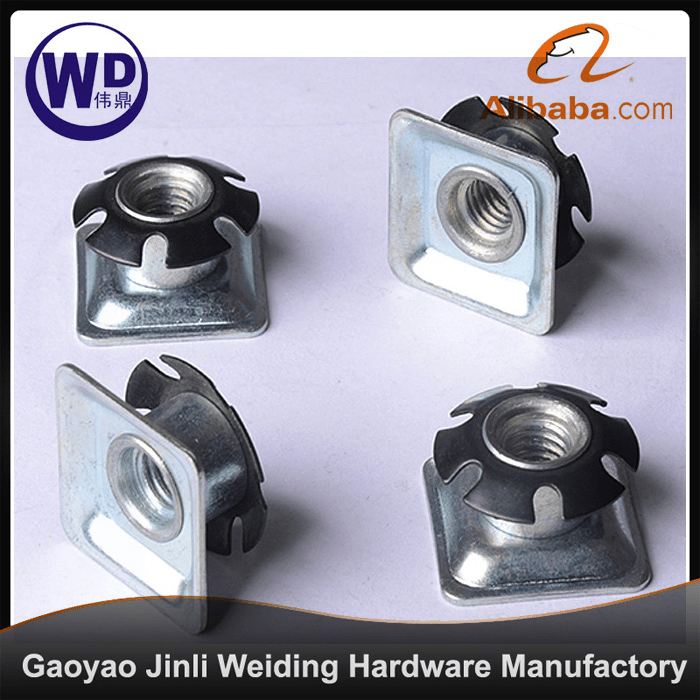 2 Layer Spring Threaded Inserts Tube End Nut for Square Tube China