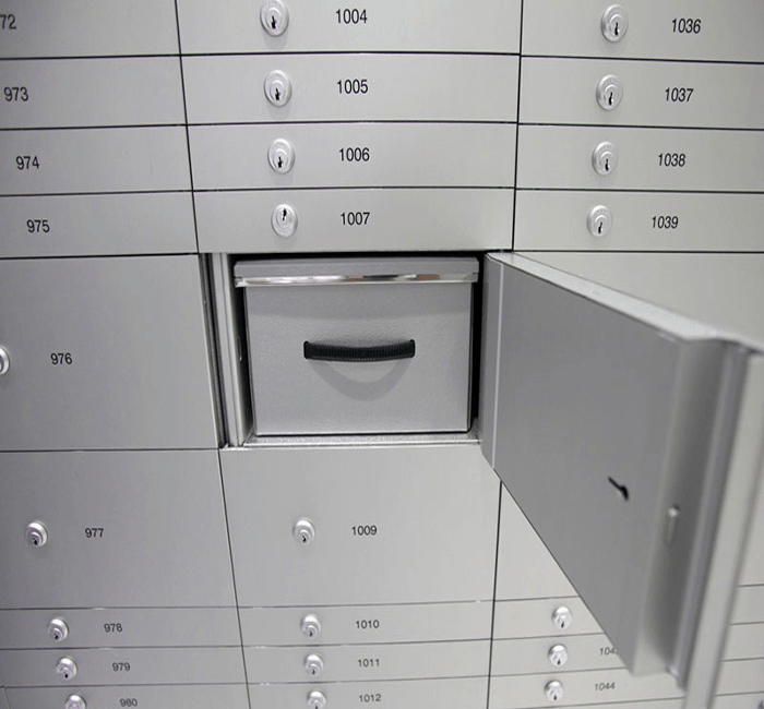 Standard Size Safe Deposit Box One Module Bank Locker Security