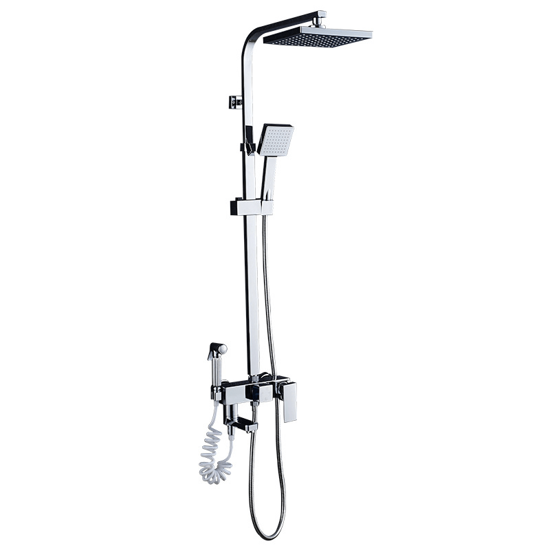 Mixer Shower Set with Square&Round Rainfall Shower, Shower System