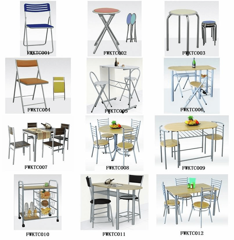 Metal Kitchen Table & Chair Set China Metal Kitchen Table and Chair