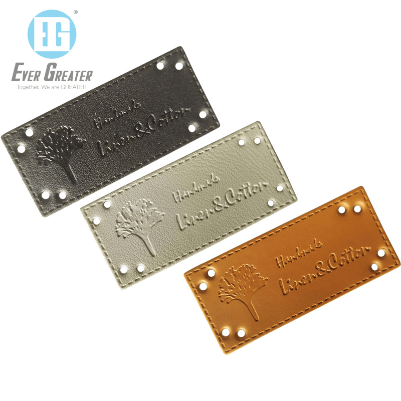 Custom Leather Embossed Label China Leather Embossed Label and