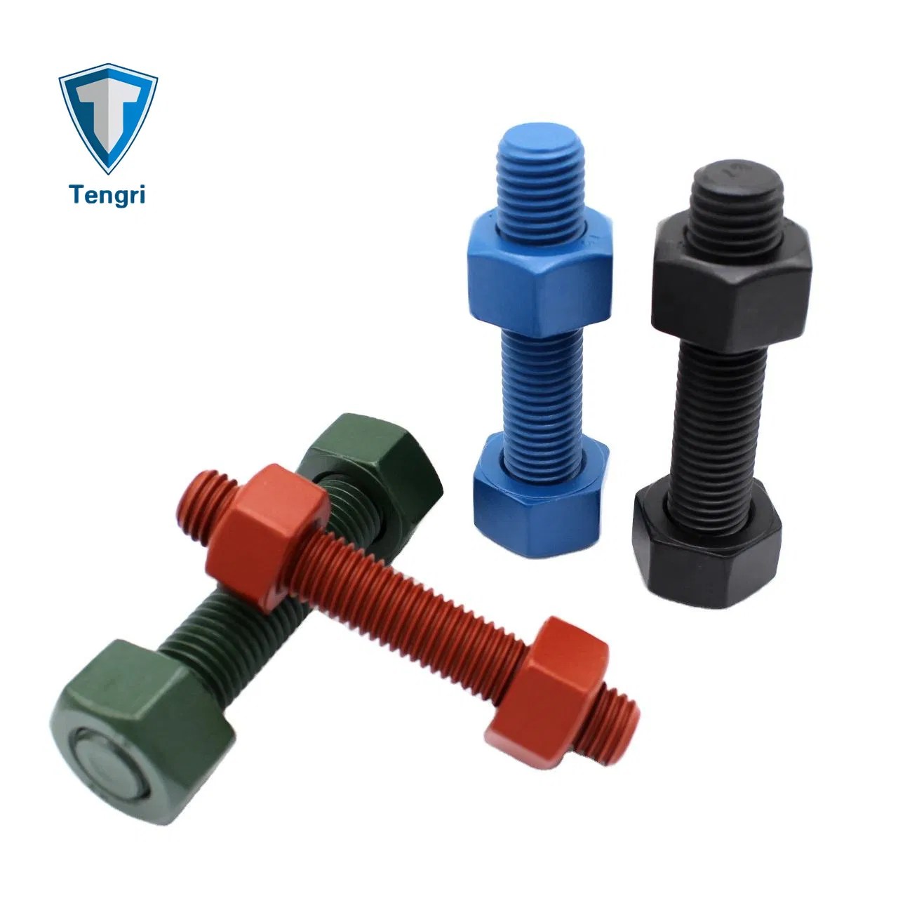 Colored Coating Metric Thread Double Threaded Rod Bolt Stud Rods