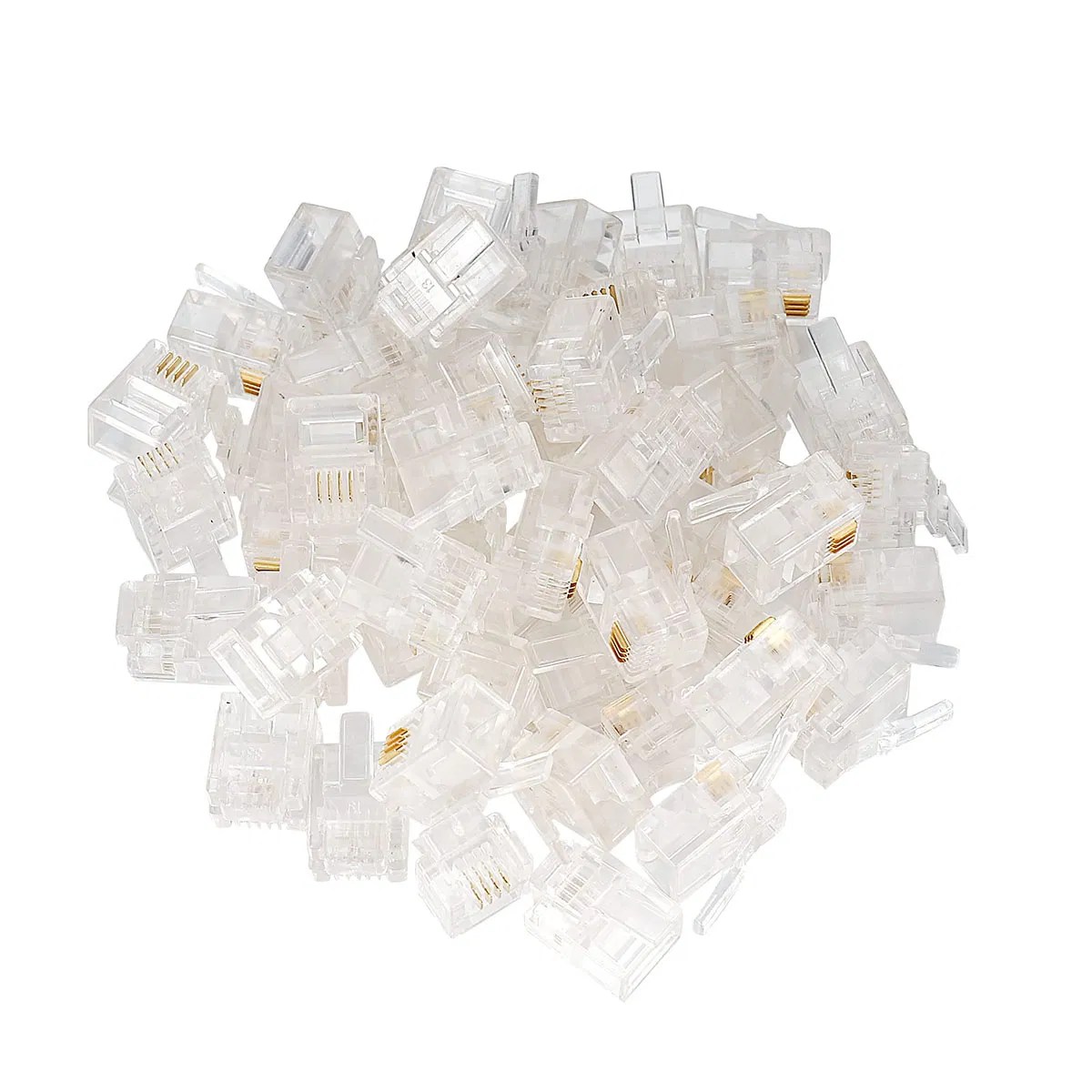 UTP Rj11 4 Core Modular Plug Network Telephone Connector China Rj11