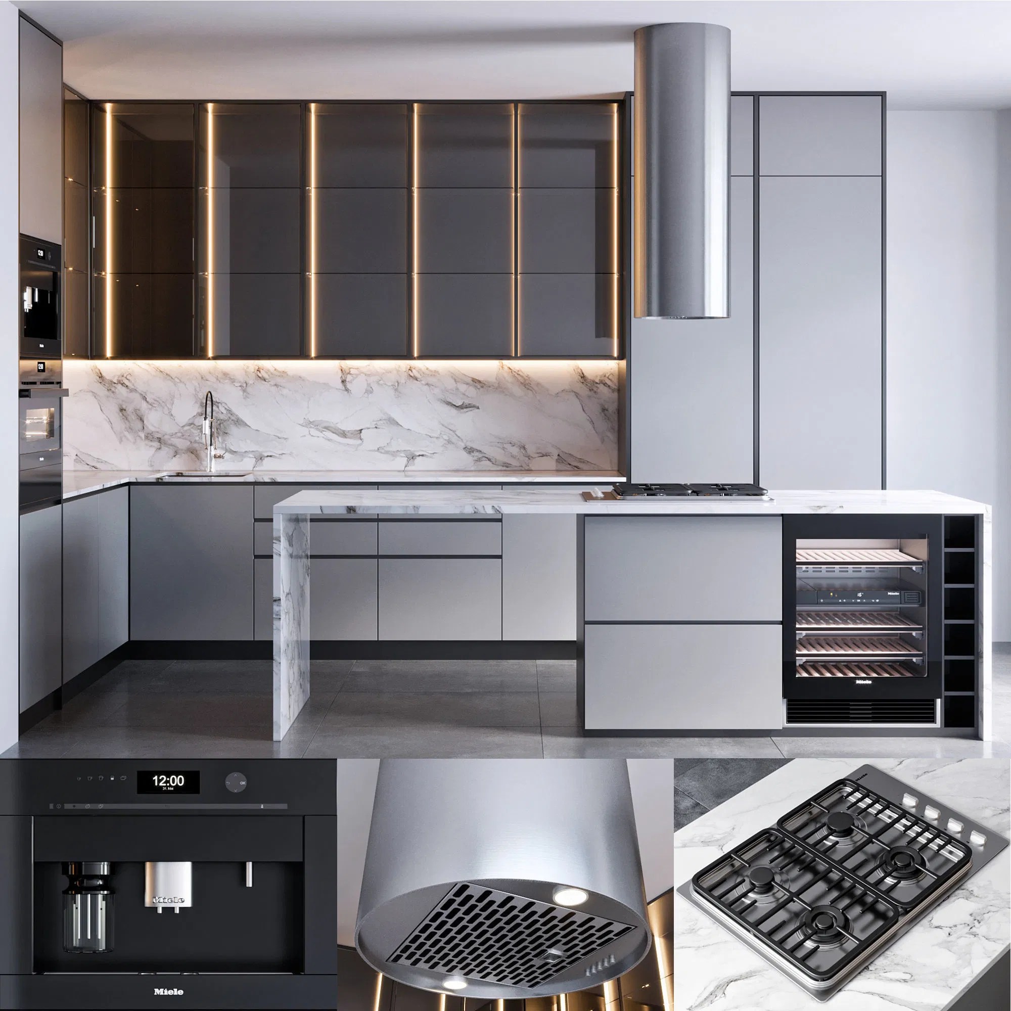 PA Professional Design Sample Modern Modular Customized Free Lacquer Kitchen China