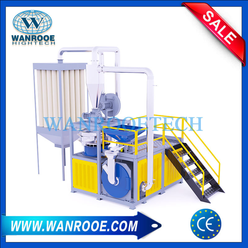 Waste PVC Pipe Profile Scrap Plastic Powder Miller Micronizer Machine
