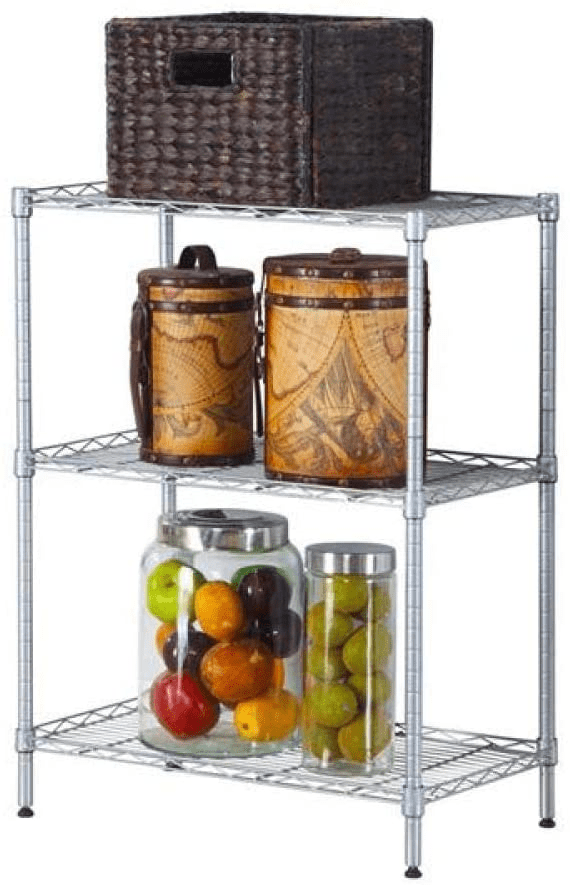 Black/White Color Metal Kitchen Storage Wire Shelf Rack China Light
