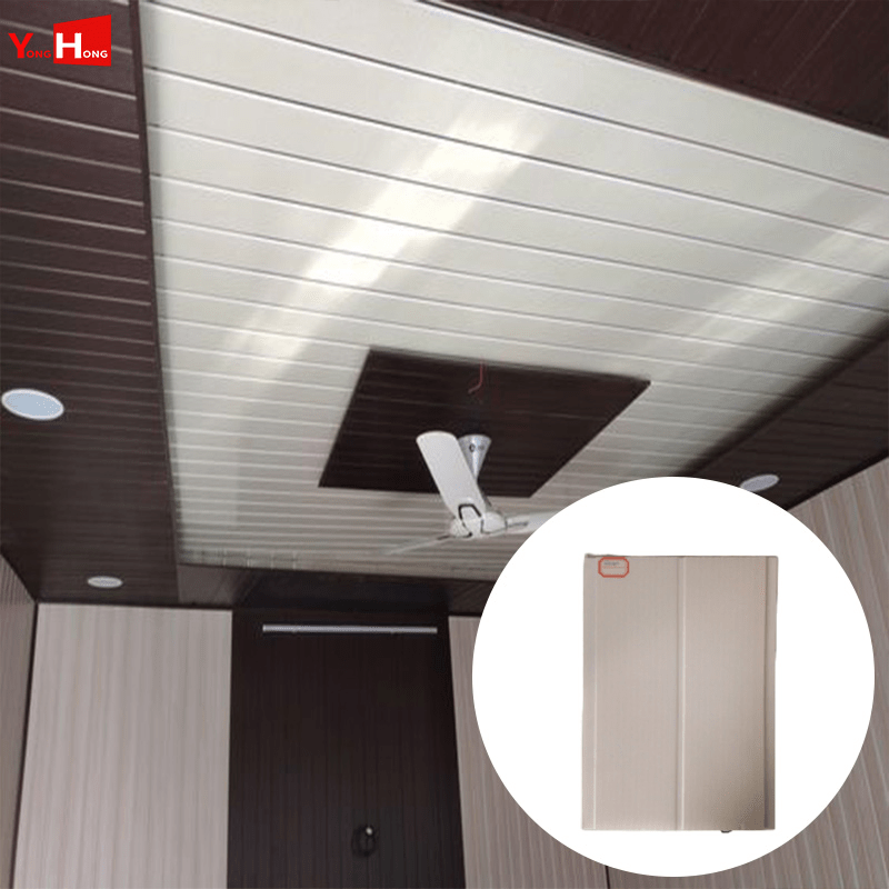Easy Setting Wooden Color PVC Ceiling Panel PVC Ceiling and Wall Panel