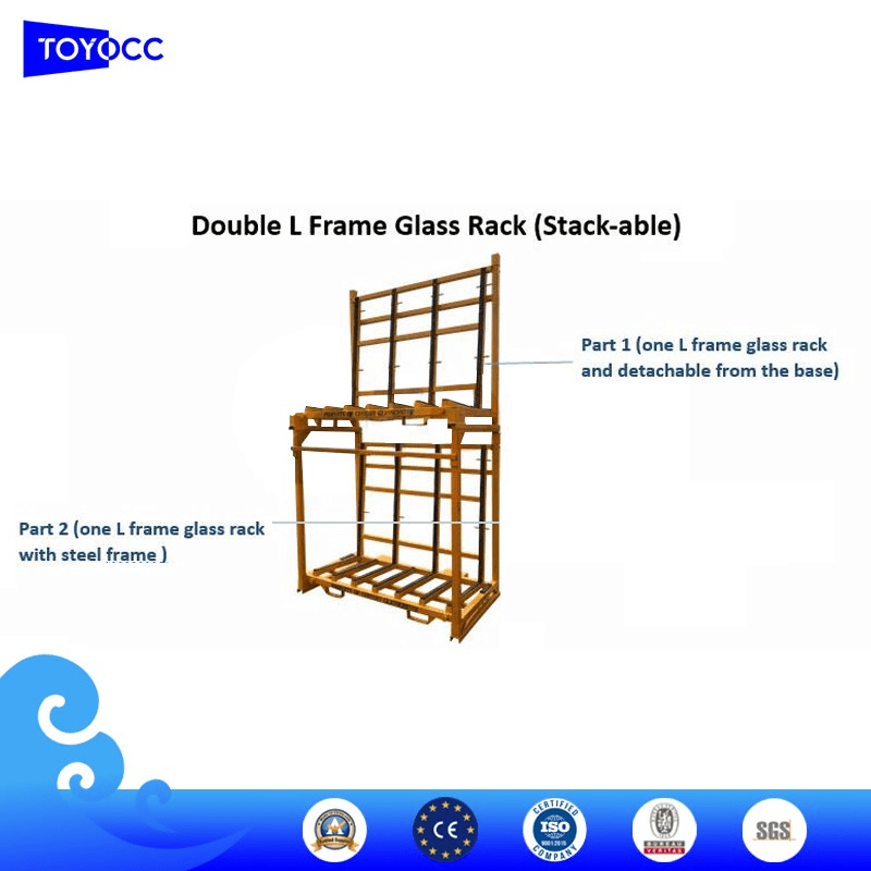 Multifunctional Factory Latest Double Storage Glass Shelf Display Rack for Storage China Glass