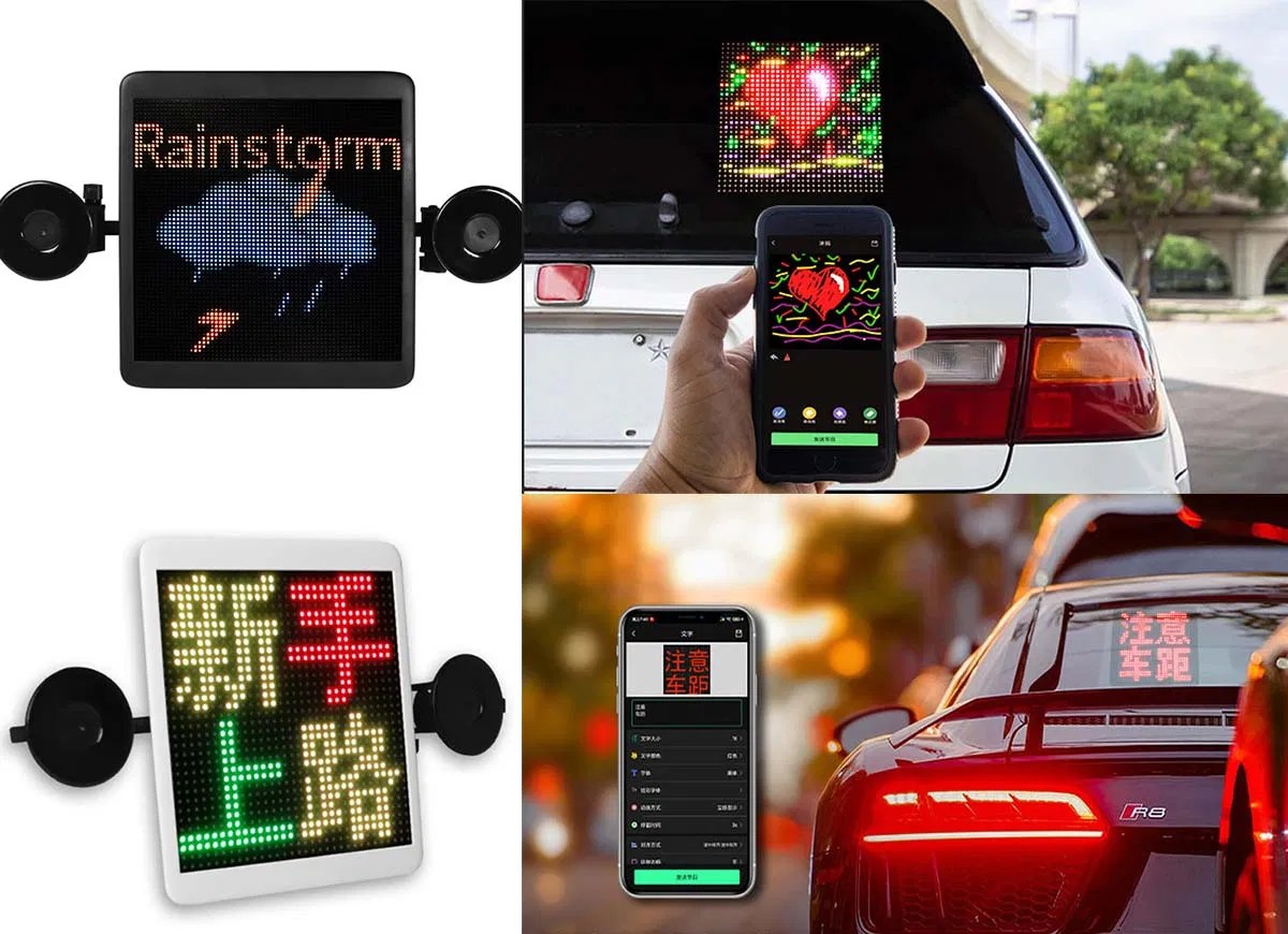Bluetooth Rear Window Message Board LED Interactive Car Screen China