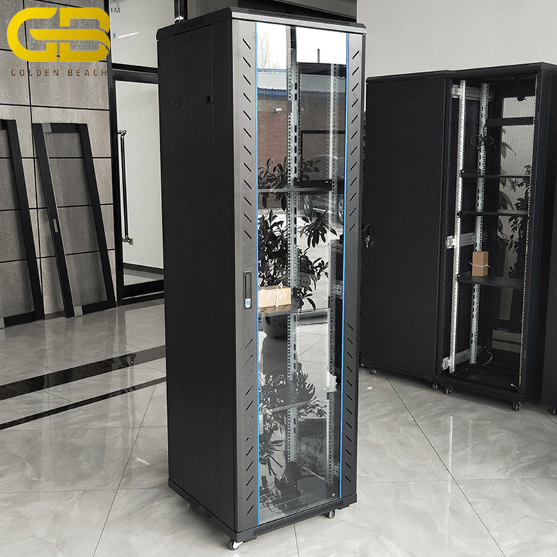 19 Inches Rack Server Network 42u Rack Toughened Glass Door Network