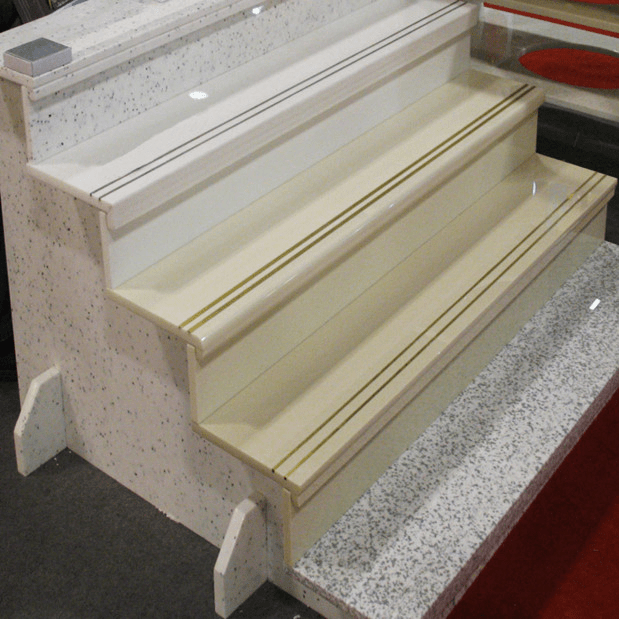 Chinese Quartz Polished Steps Riser China Quartz Stone Mushroom and