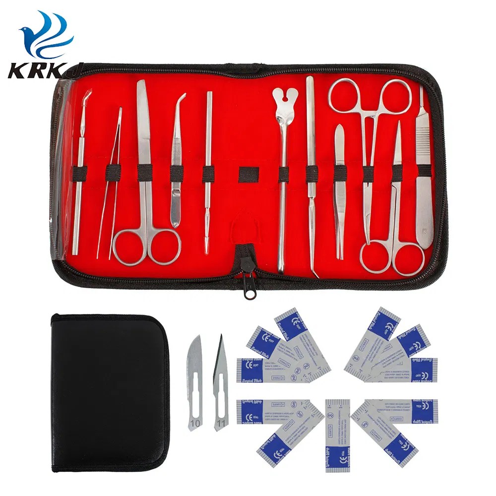 Veterinary Dissecting Kit Suture Surgery Bag Set Surgical Instruments