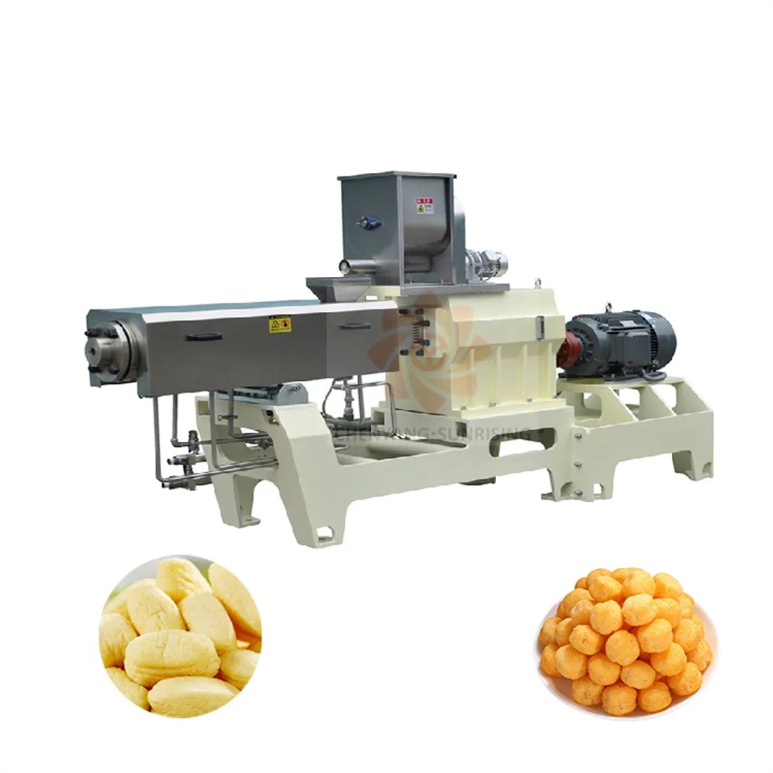 Automatic Corn Puffs Snack Food Extruder Puffed Rice Inflated Snacks Making Machine China