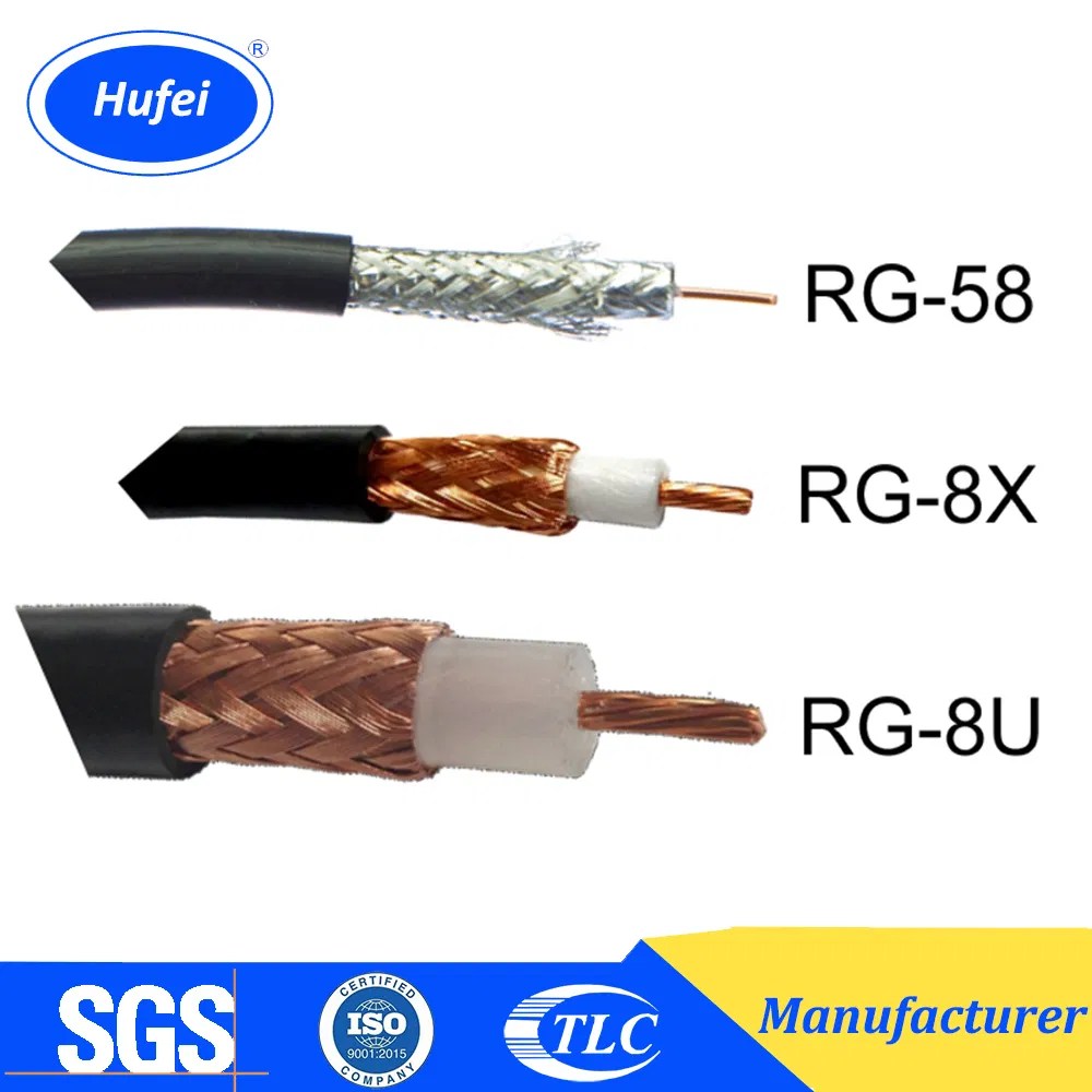 High Quality RG6 Rg59 Rg58 Rg11 Rg Series Heliax Coaxial Cable China