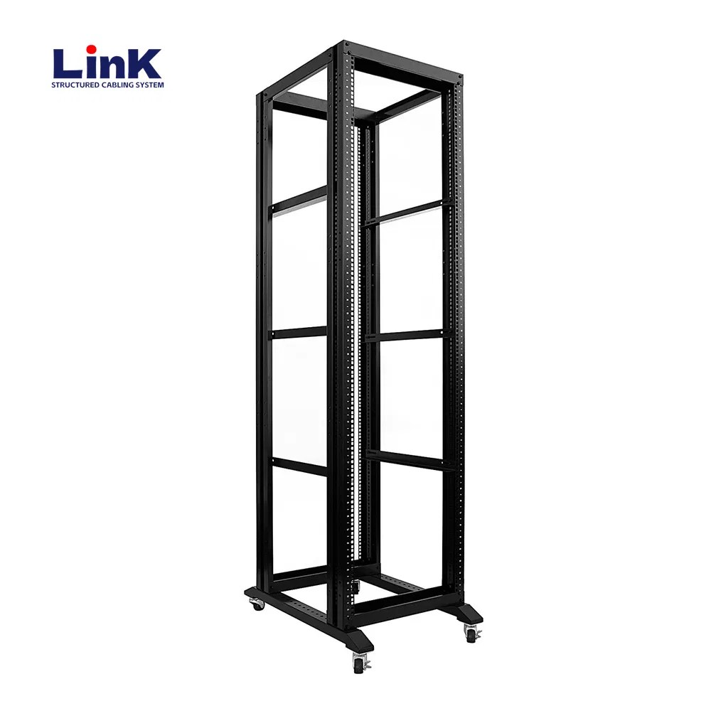 Office Rack 4Post Adjustable HeavyDuty Open Frame Rack