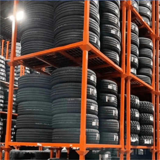 Heavy Duty Warehouse Storage Steel Tire Rack System Stacking Racks for