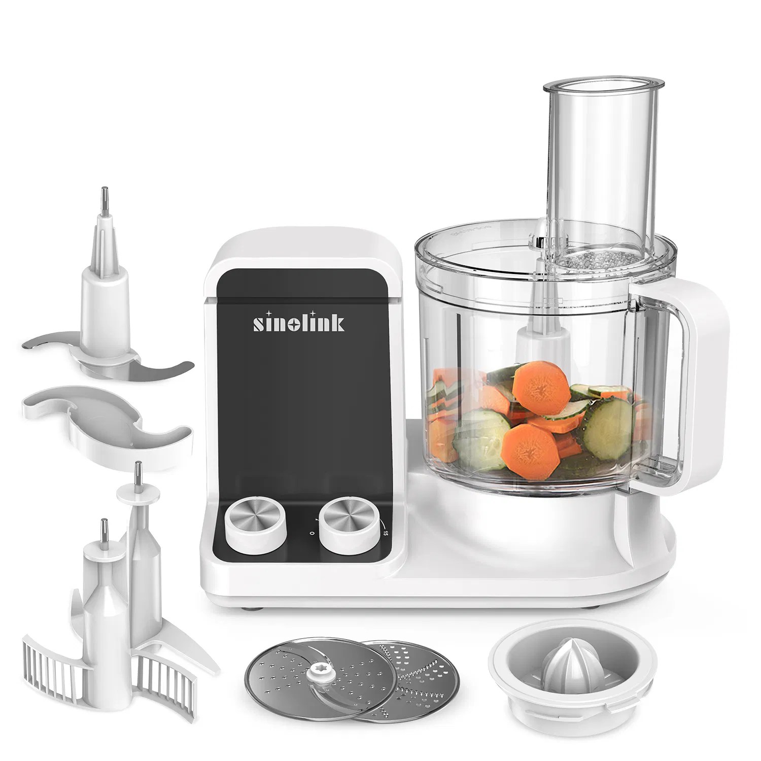 600W MultiFunction Infinite Variable Speed Control Food Processor