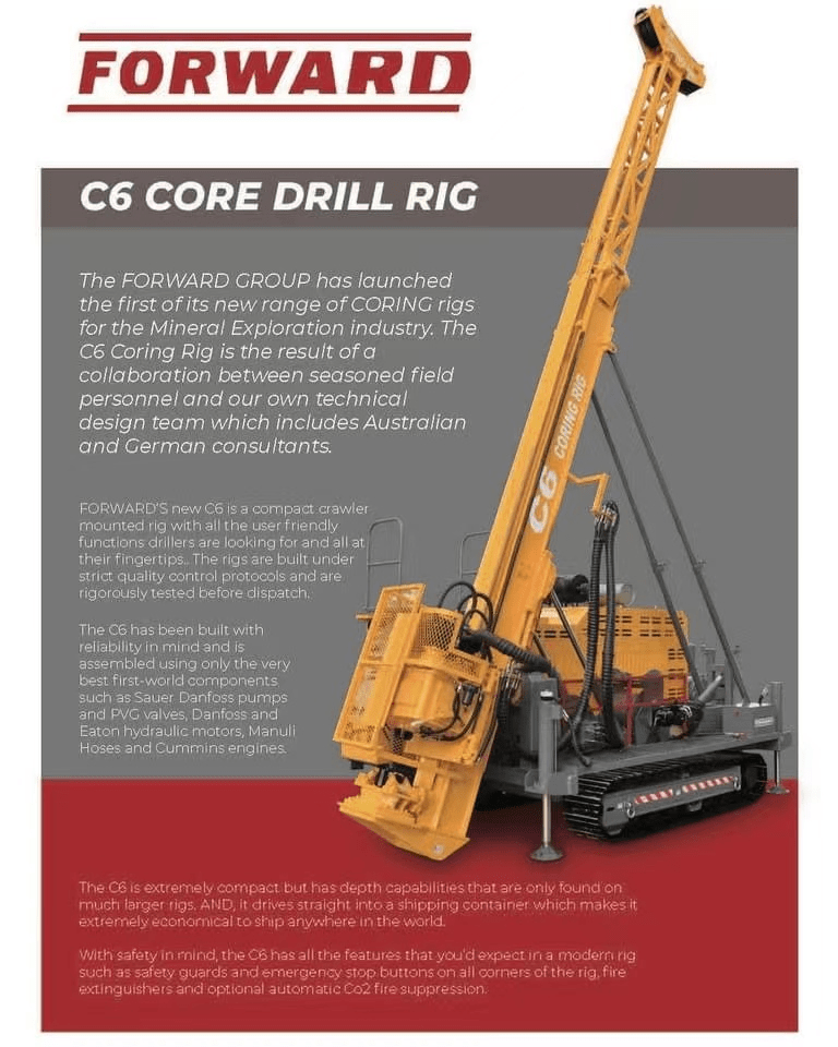 C6 Core Rig Coring Rig Exploration Rig Diamond Drill Forward China