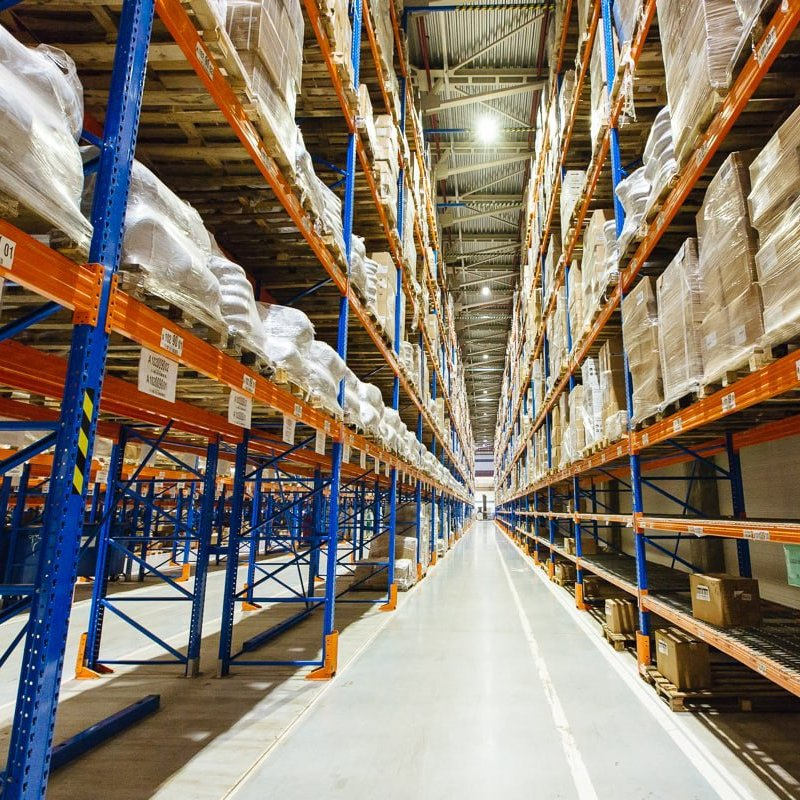 Industrial Inventory Push Back Pallet Racking Heavy Duty Steel Shelf