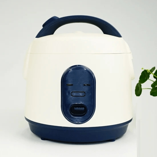 Mini Rice Cooker NonStick Coating Inner Pot White & Blue Color China