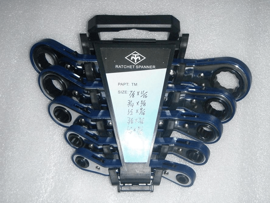 Offset Ratcheting Wrench Set with Rim - China gear spanner and Offset