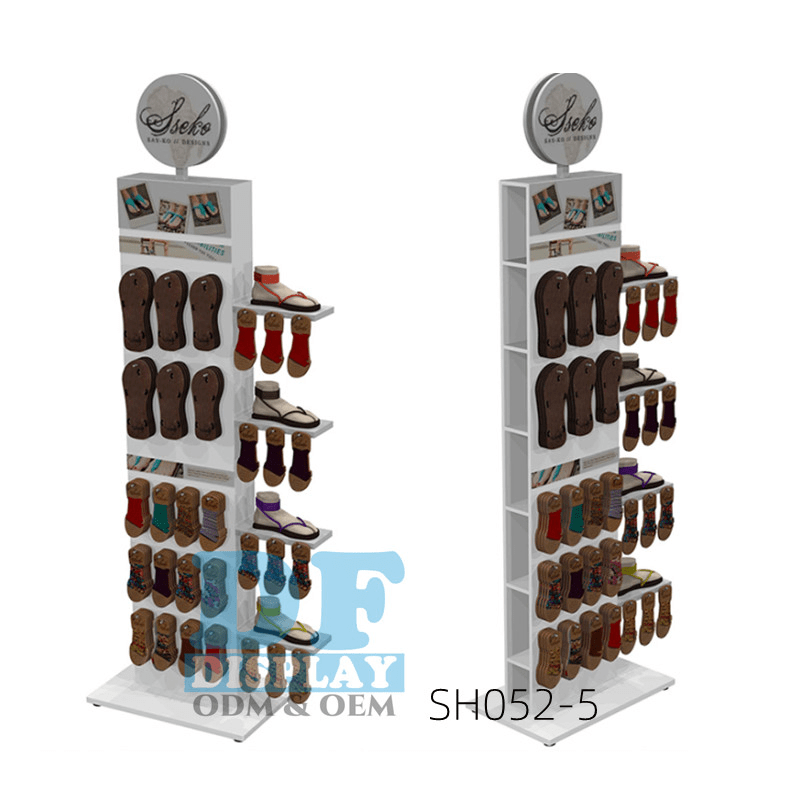 Store Retail Slipper Display Stand Sandals Shoe Display Rack Iron Wire