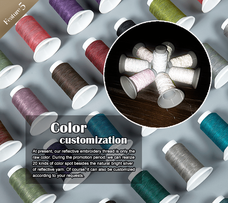 New Trend Reflective Embroidery Thread Embroidery Thread and Reflective Thread price