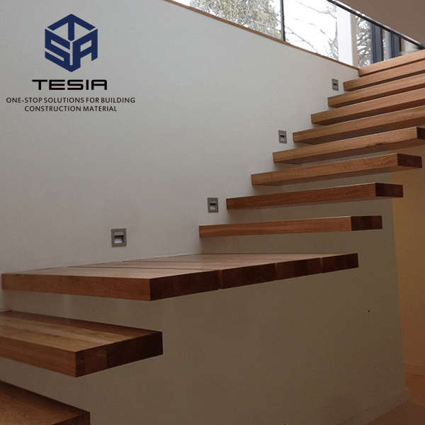Factory Price Customize Safe LED Staircase Timber Step Design Floating