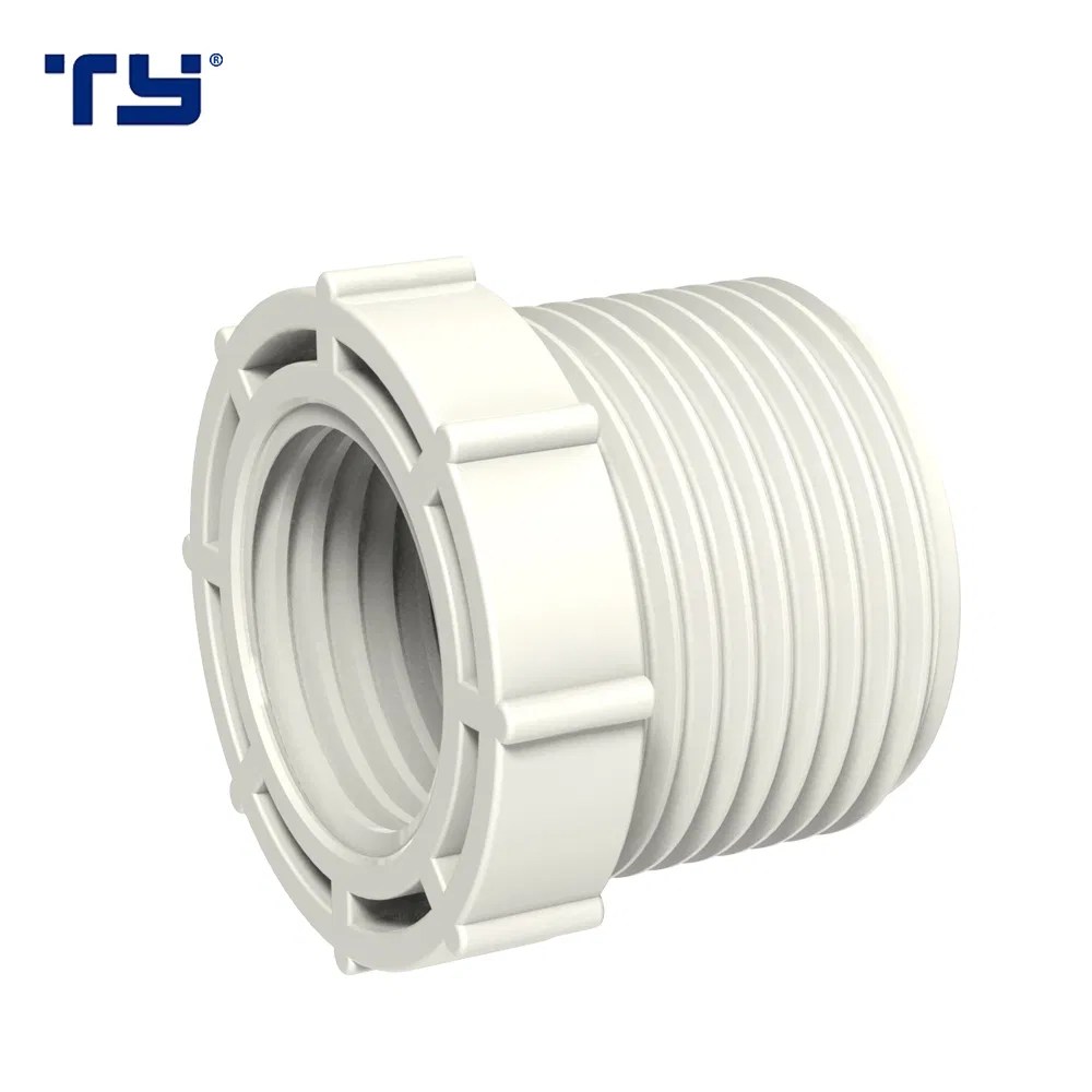 PVC Fitting Female Threaded Reduction Bushing with Screw Thread China Plastic Pipe Fittings