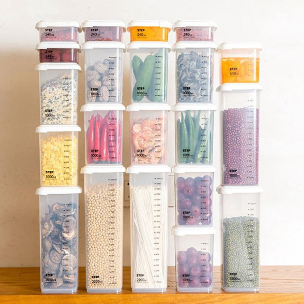 Plastic Jars with Lids Kitchen and Household Food Storage Rice