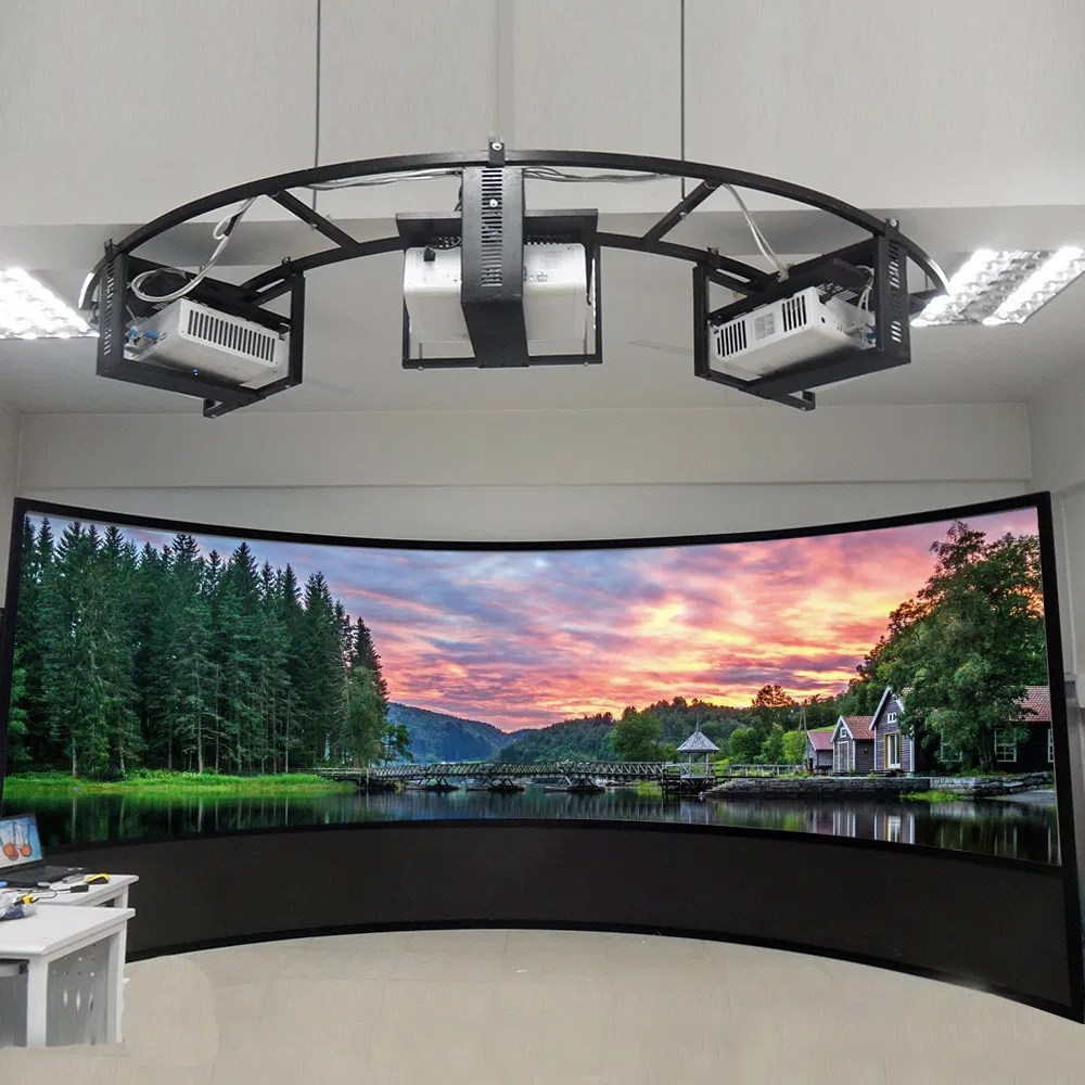 MultiChannel Large Format Curved Projection Screens Simulator