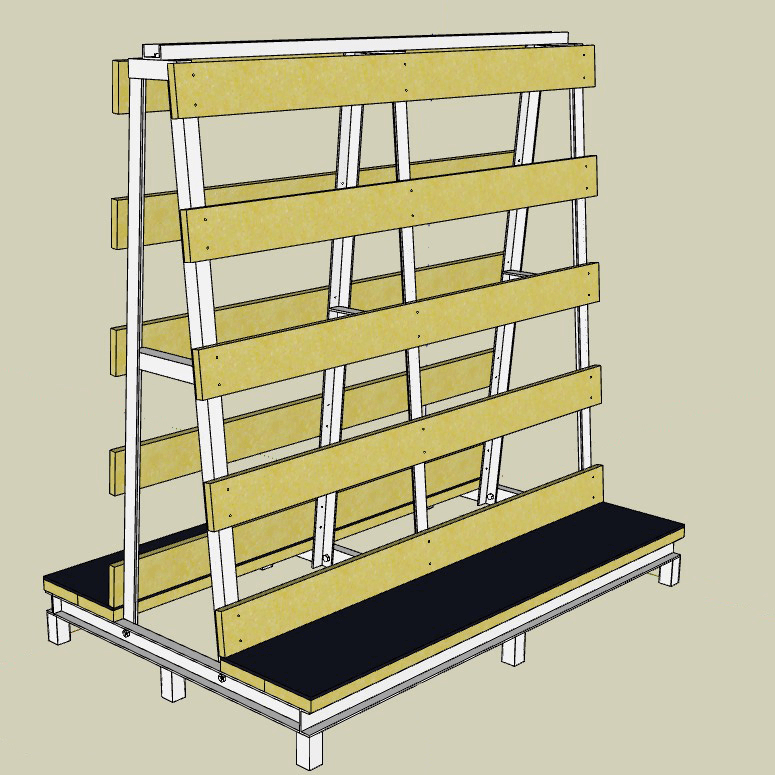 Glass a Frame Rack Granite Steel Fabricated Transport Racks Glass