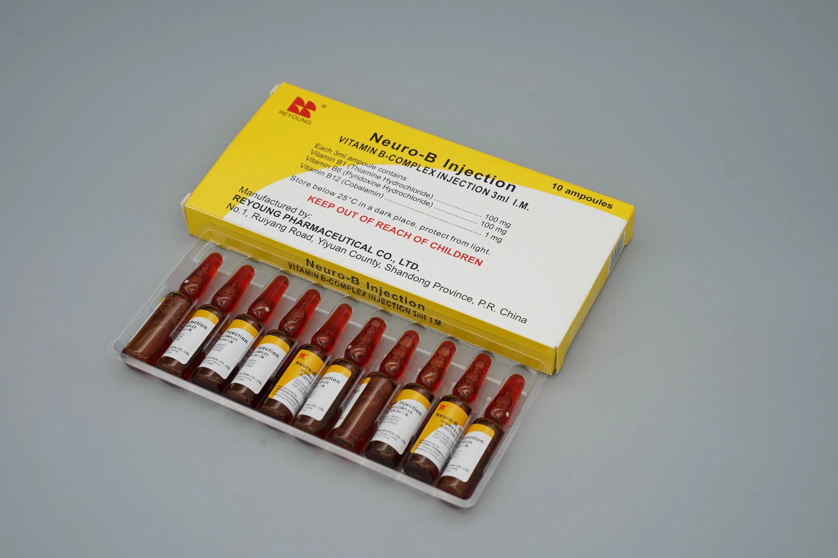 Vitamin B Complex Injection 3ml China Vitamin B and Injection