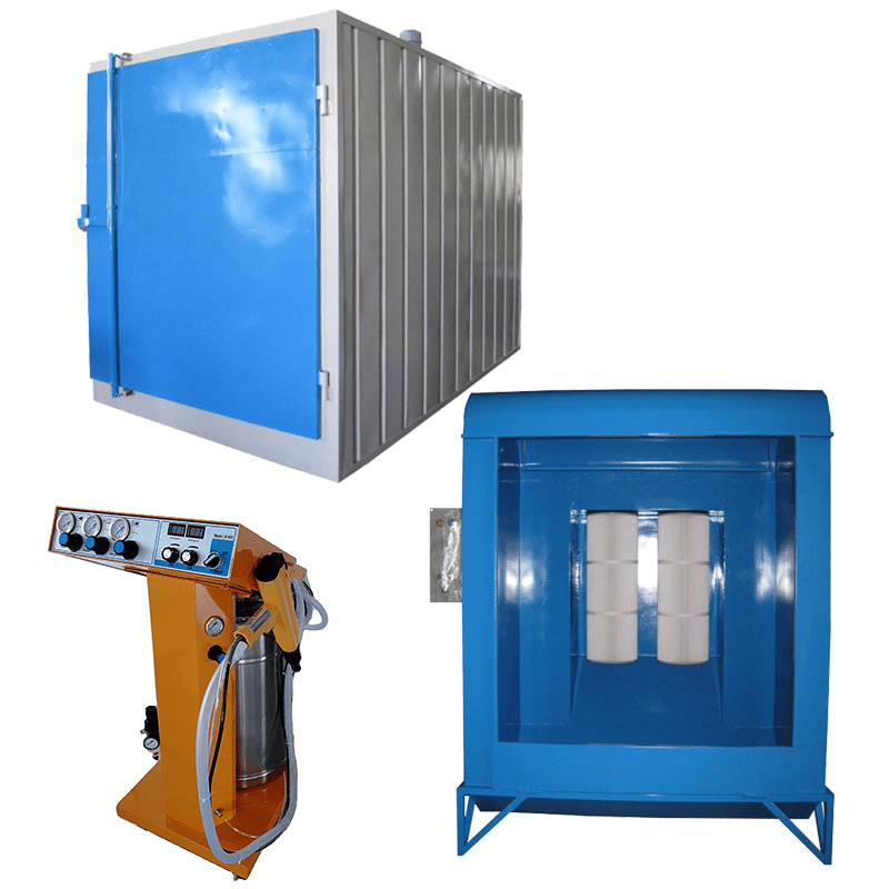 Wheel Powder Coating System Powder Paint Booth and Curing Oven for Rims