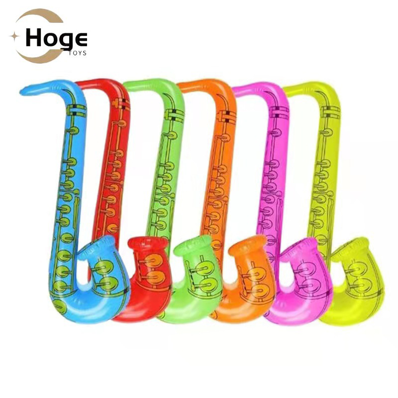 PVC Inflatable Saxophone Inflatable Musical Instrument Toy for Kids