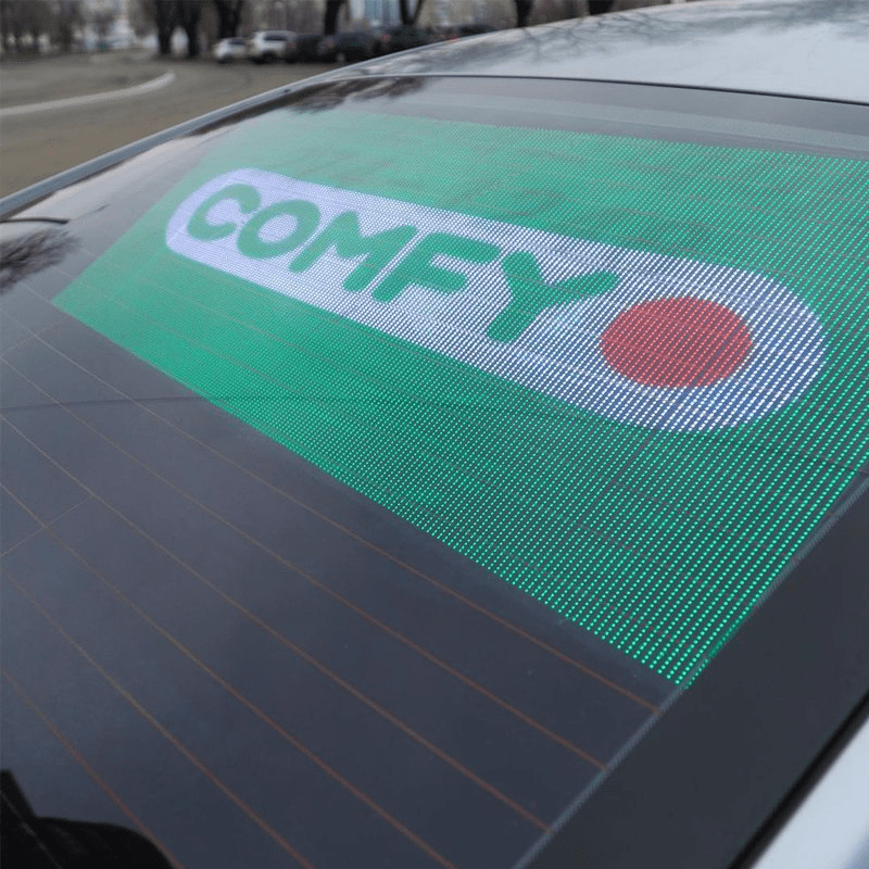 Mobile APP Control Car LED Flexible Display Taxi Sign Car Rear Window