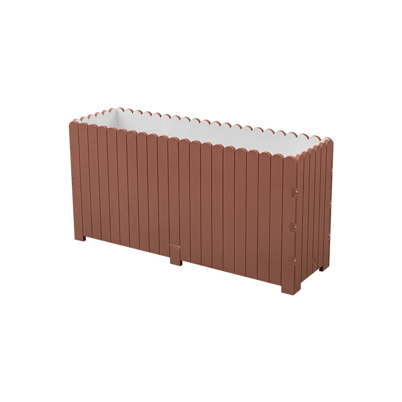 PVC Flower Box Rectangular Planting Box Outdoor Planter Fence Box