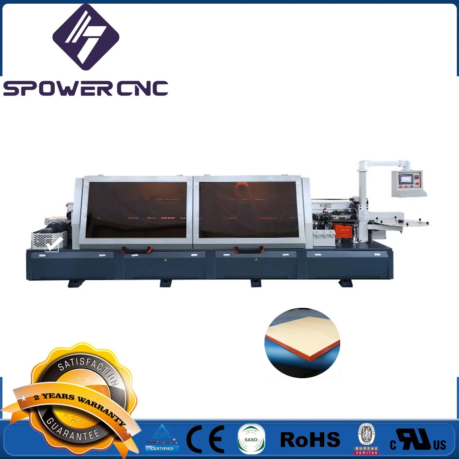 SemiAutomatic Edge Band Machine 7 Function Production PVC Edges