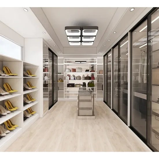 Custom Bedroom Furniture Modern Wardrobe Design Glass Door Wooden MDF