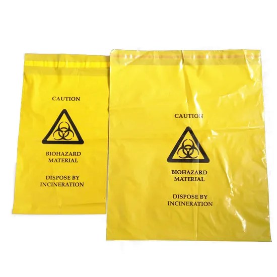 Customized Autoclave Plastic Biohazard Garbage Bag Medical Waste Bag