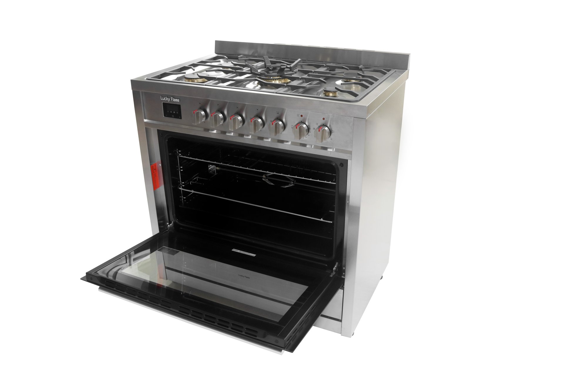 90cm Freestanding electric oven with gas cooktops luckyflame
