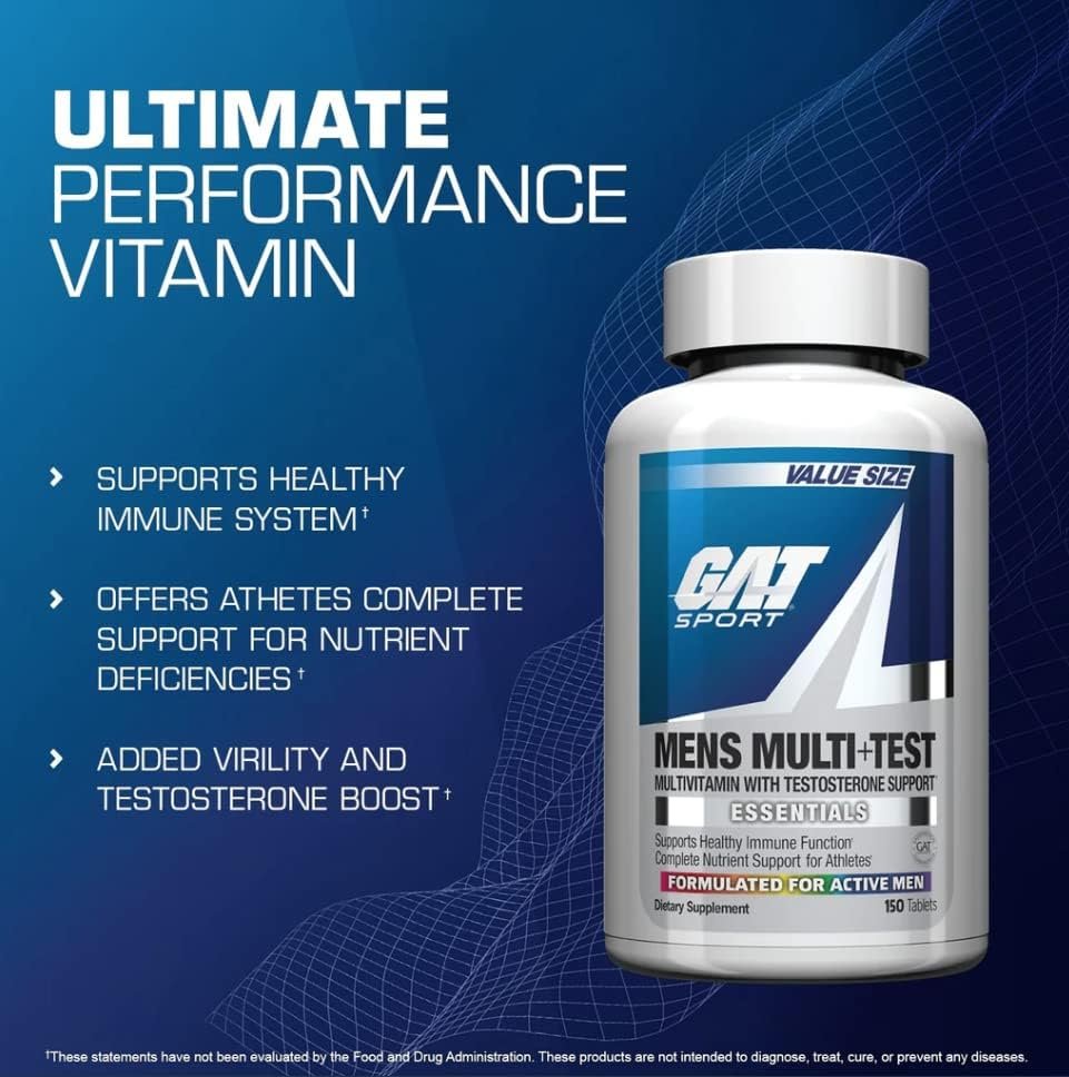 GAT Sport Men's Multi + Test, Premium Multivitamin topfitprotein
