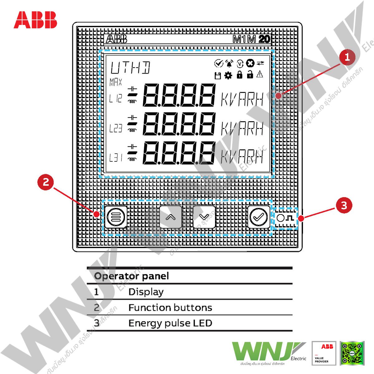 Power Meter (M1M 20 Modbus) พาวเวอร์มิเตอร์ยี่ห้อ ABB