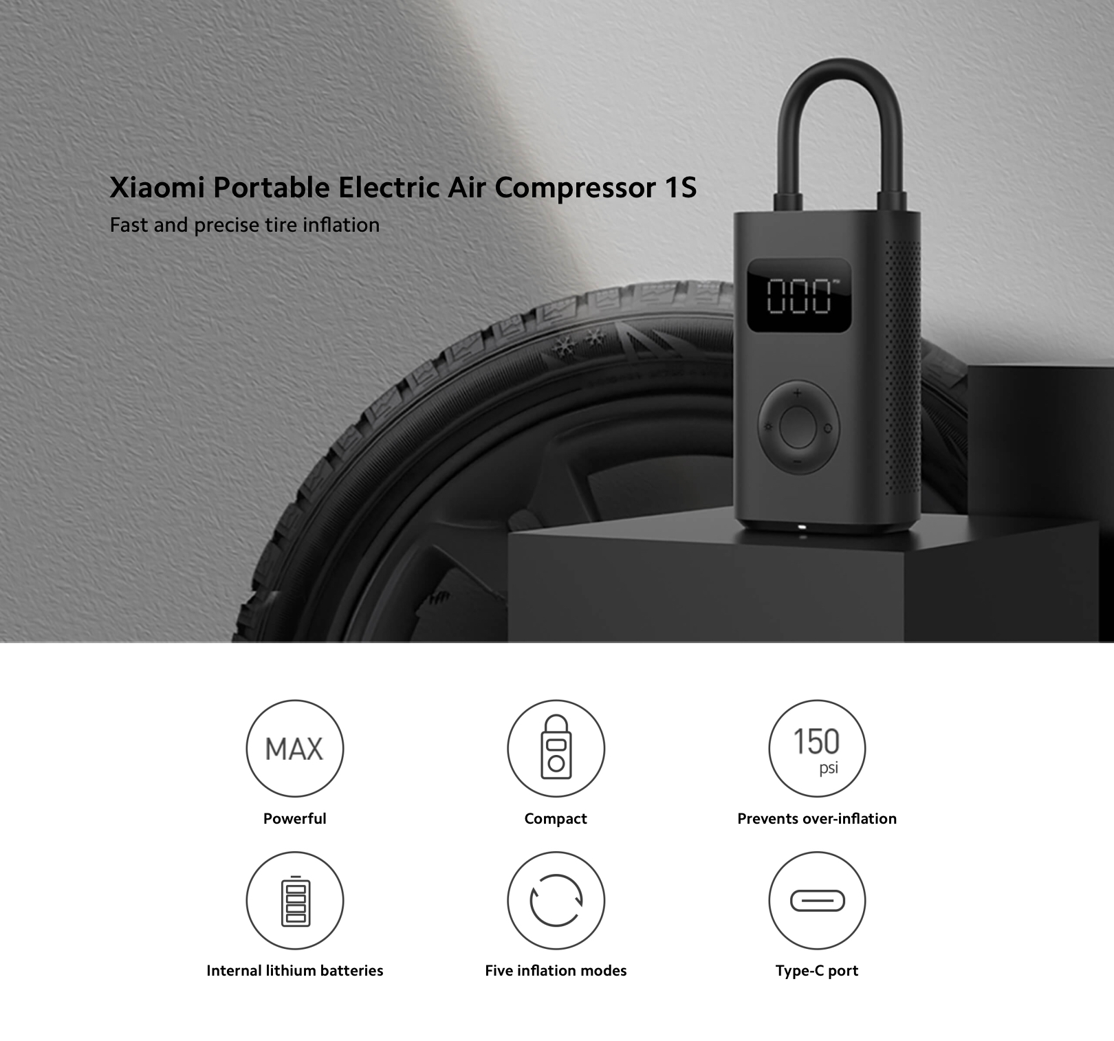 Xiaomi Portable Electric Air Compressor 1S dimi