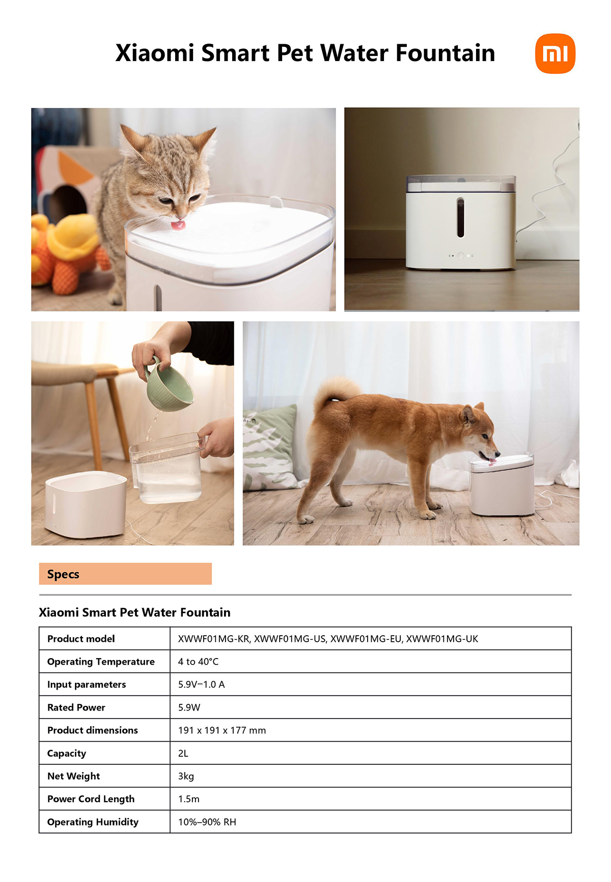 Xiaomi Smart Pet Fountain dimi