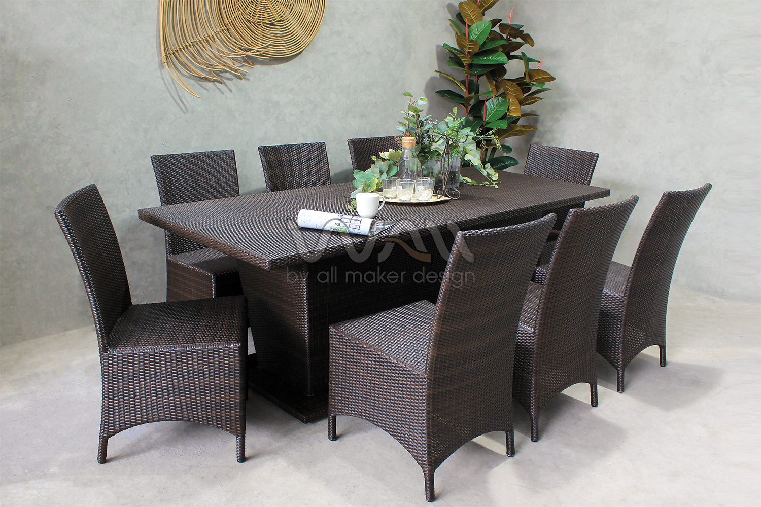 Rattan Dining set allmakerdesign