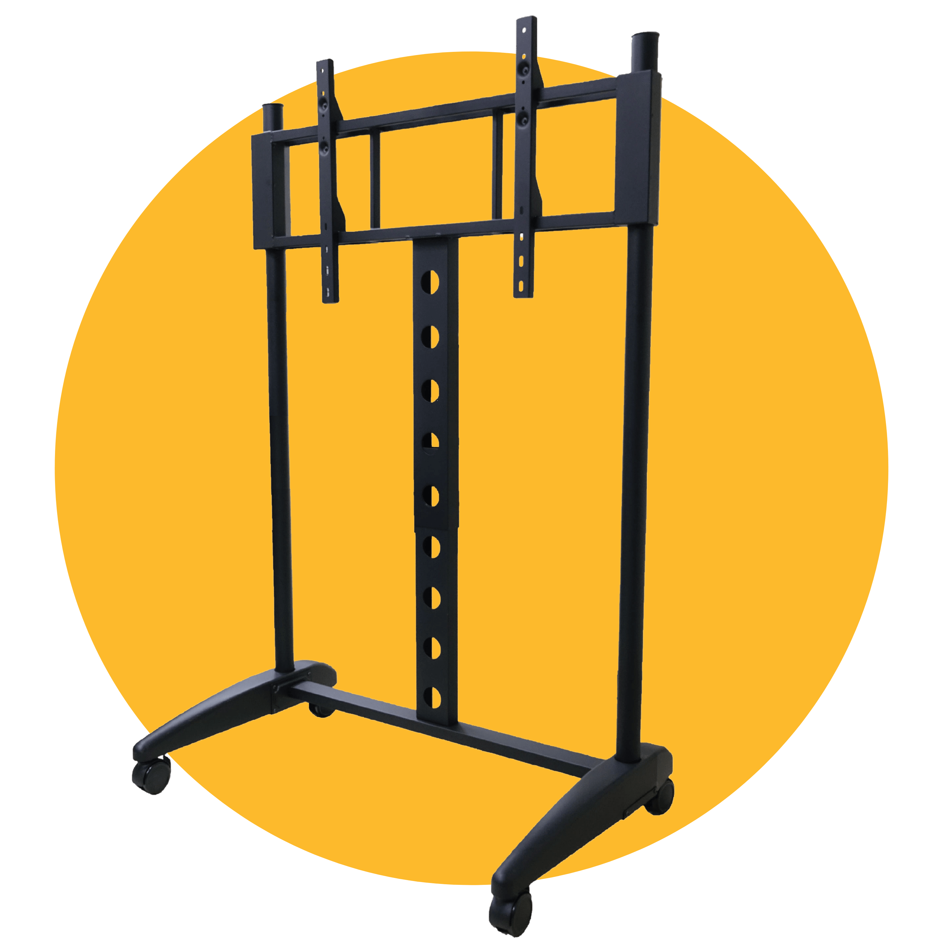 Large Display Mobile Stand with Shelves bigkidinoffice