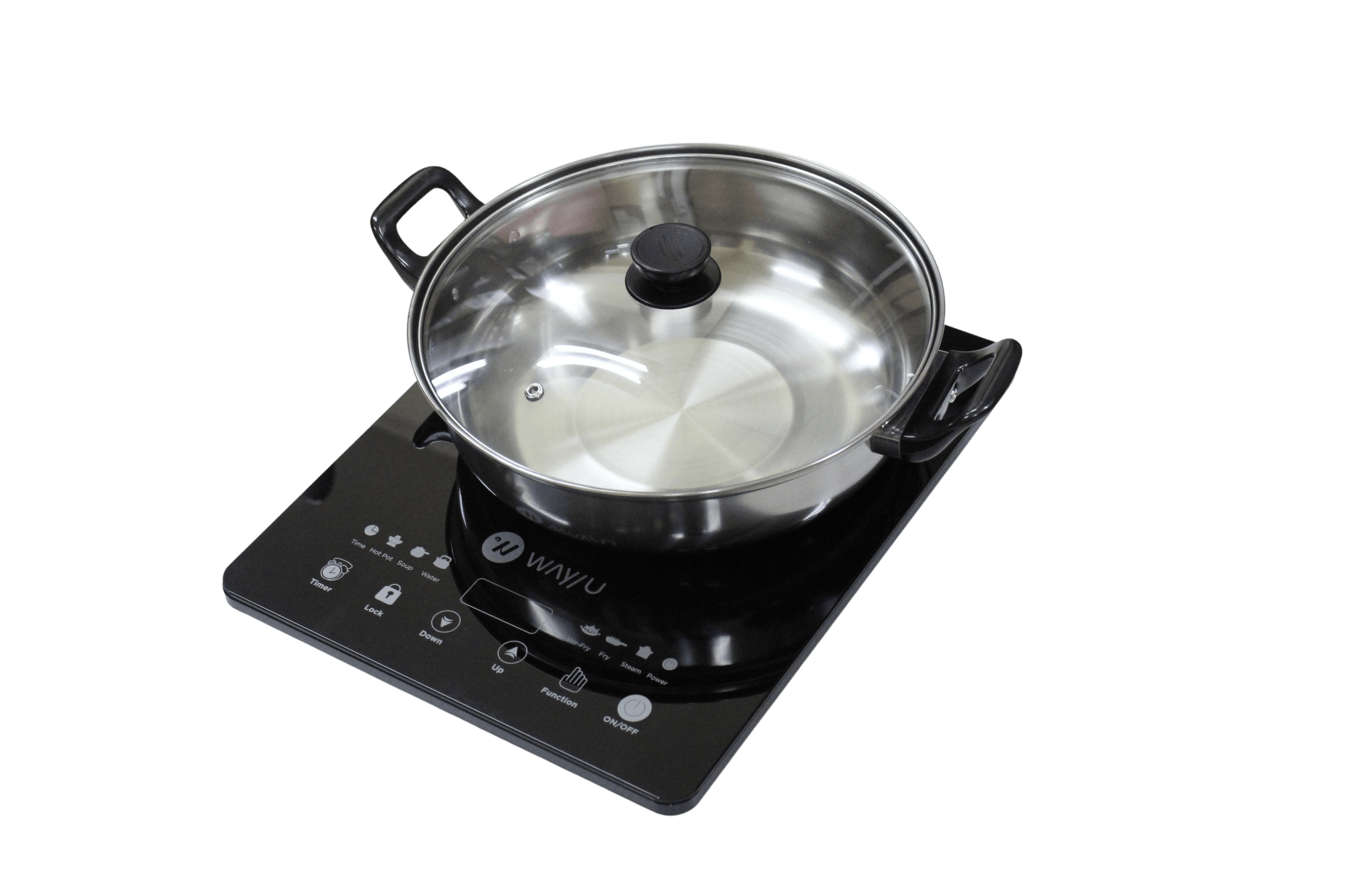 Induction cooker with suki shabu pot mitsumaru